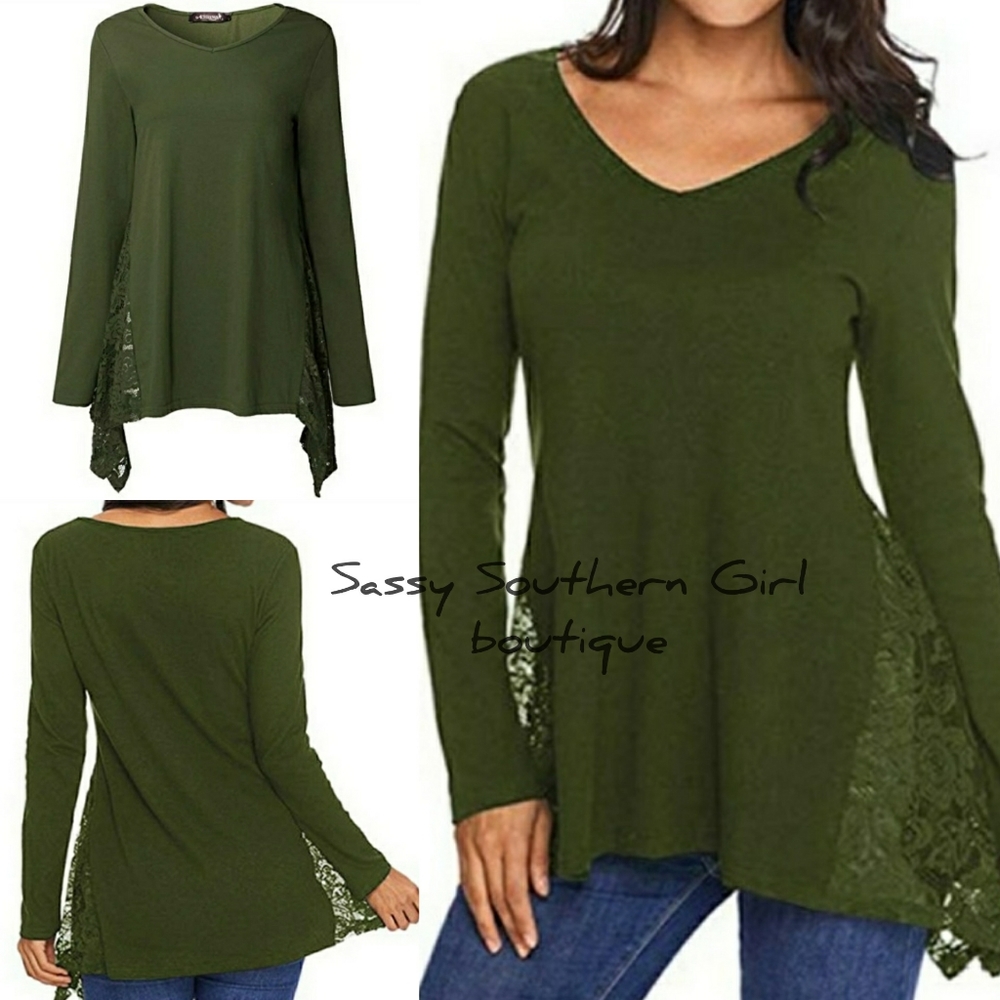 🆕⭐Army Green jersey top⭐